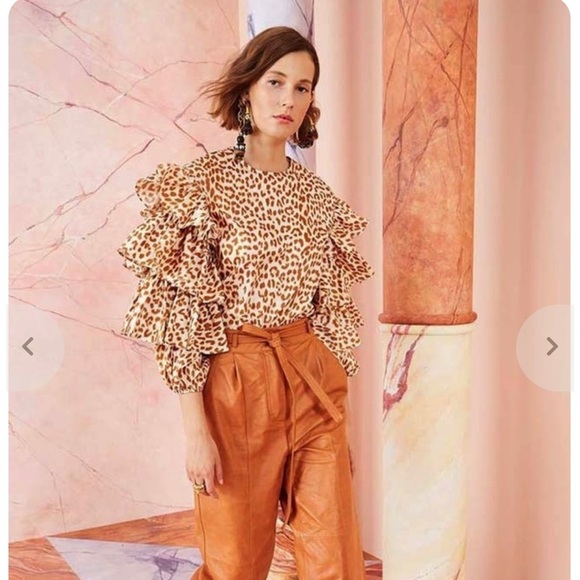 Ulla Johnson Tulia blouse, cheetah, 6 - Picture 2 of 7